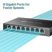 TP - Link TL - SG108E 8 Port Gigabit Easy Smart Desktop/Wall - Mount Managed Switch - SWIFT PERIPHERALSTL-SG108E