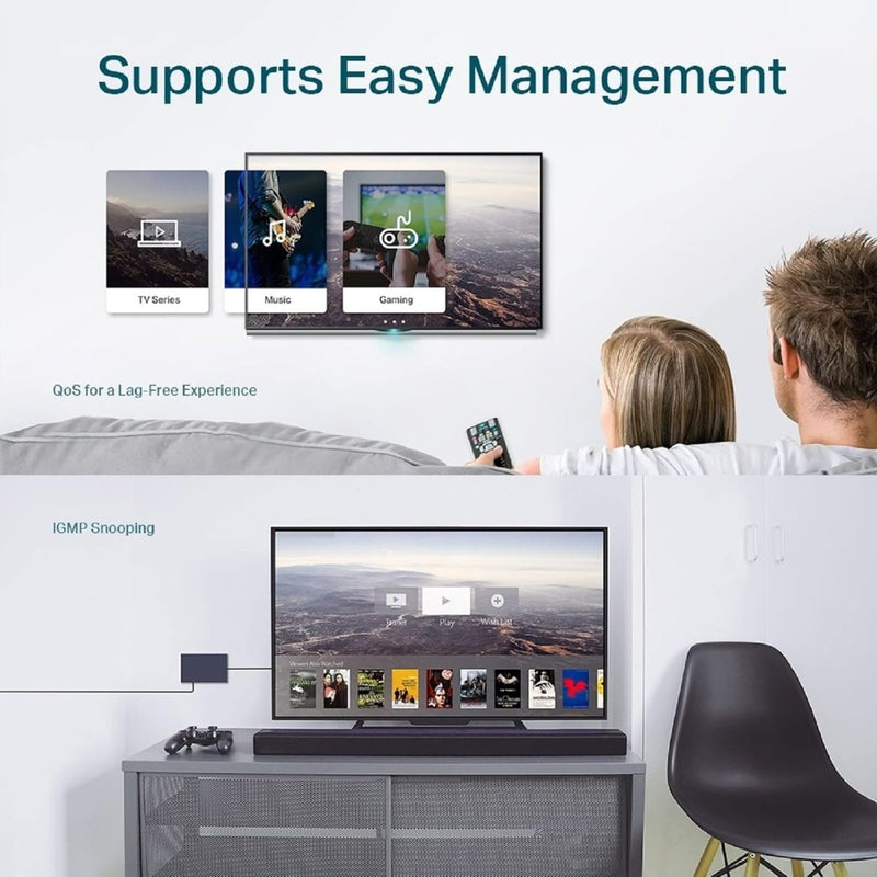 TP - Link TL - SG108E 8 Port Gigabit Easy Smart Desktop/Wall - Mount Managed Switch - SWIFT PERIPHERALSTL-SG108E