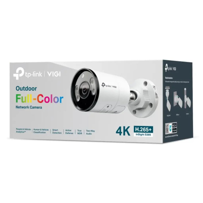 TP - Link VIGI InSight S385 4K Ultra HD 8MP 4MM Outdoor Full - Color Bullet Network Camera - SWIFT PERIPHERALSInSight-S385-4MM