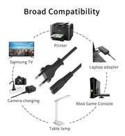 TPS Replacement 2 Pin Universal AC Power Cable Cord (1.5 Meter) - SWIFT PERIPHERALS2PIN-PC