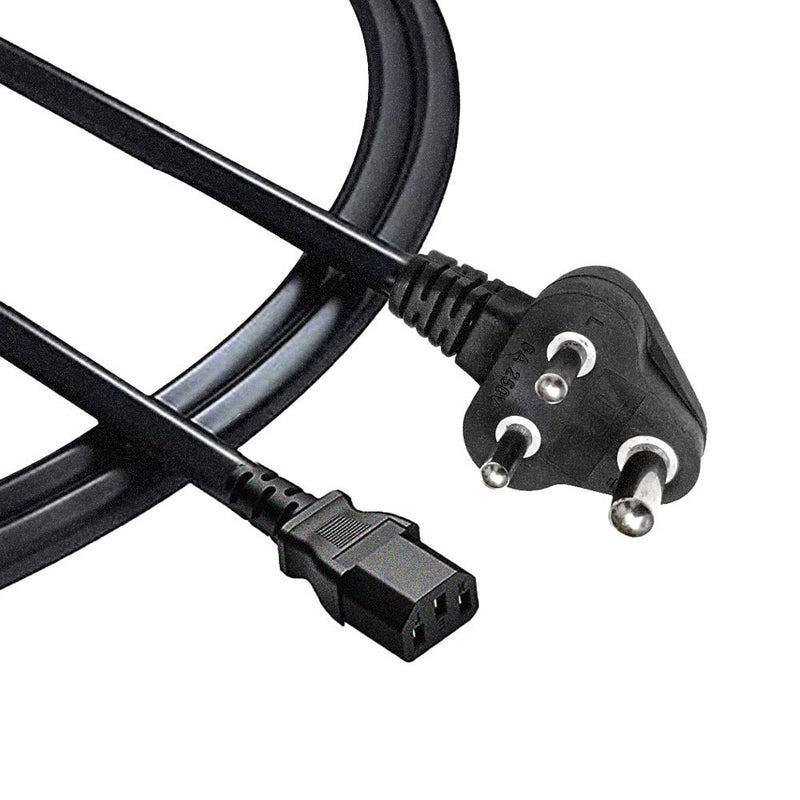 TPS Replacement Desktop Power Cable Cord (1.5 Meter) BIS Certified - 3 Pin Indian Plug - SWIFT PERIPHERALSTPS-DPC-S10-BI-BL