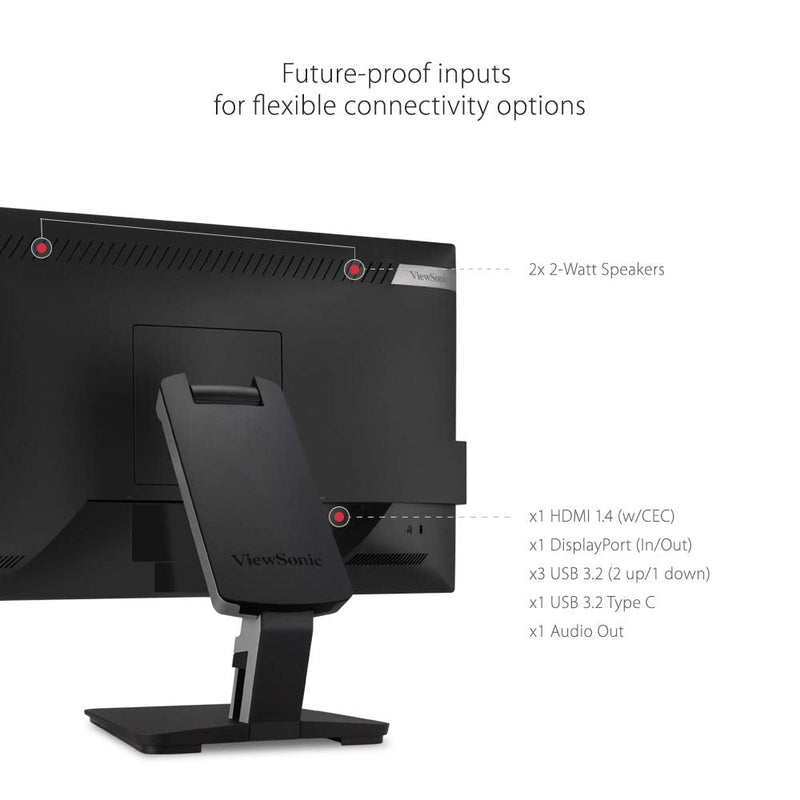 VIEWSONIC 24 INCH FHD IPS TOUCH MONITOR ONE CABLE SOLUTION USB TYPE - C, 10 - POINT IN - CELL PROJECTED CAPACITIVE TOUCH, ADVANCED ERGONOMICS, MAGNETIC STYLUS PEN, ADV DP, USB 3.1 TYPE - A,B,C,HDMI - TD2455 - SWIFT PERIPHERALS1084259