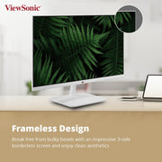 ViewSonic 24 Inch Full HD IPS 100Hz AMD Free Sync 1080p IPS White Monitor with Frameless Design - SWIFT PERIPHERALSVA2432-H-W