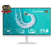 ViewSonic 24 Inch Full HD IPS 100Hz AMD Free Sync 1080p IPS White Monitor with Frameless Design - SWIFT PERIPHERALSVA2432-H-W