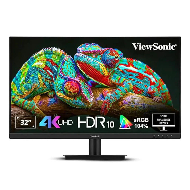 ViewSonic 32″ 4K UHD VA Monitor HDR10 Built‑in Speakers VA3208‑4K‑MHD - SWIFT PERIPHERALSVA3208-4K-MHD