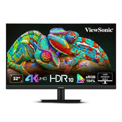 ViewSonic 32″ 4K UHD VA Monitor HDR10 Built‑in Speakers VA3208‑4K‑MHD - SWIFT PERIPHERALSVA3208-4K-MHD