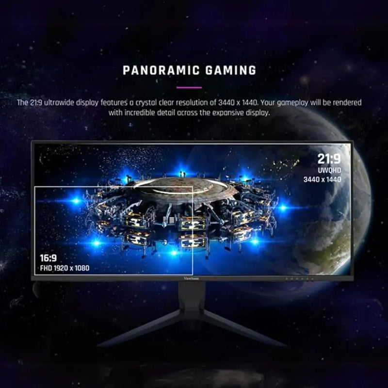 ViewSonic 34″ 165 Hz VX3480 - 2K - PRO 1 ms Ultrawide UWQHD Gaming Monitor - SWIFT PERIPHERALSVX3480-2K-PRO