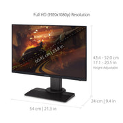 VIEWSONIC 60.96 CM (24") FHD FAST IPS 240HZ 0.5MS PREMIUM GAMING MONITOR,BLUR BUSTERS 2.0 CERTIFIED, VESA HDR 400, HEIGHT ADJUSTMENT, TILT, PIVOT, SWIVEL, HDMI,DP, USB A,B &104% SRGB - XG2431 - SWIFT PERIPHERALS1082616
