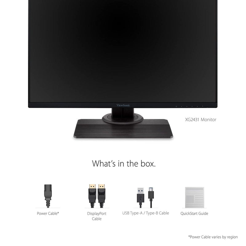 VIEWSONIC 60.96 CM (24") FHD FAST IPS 240HZ 0.5MS PREMIUM GAMING MONITOR,BLUR BUSTERS 2.0 CERTIFIED, VESA HDR 400, HEIGHT ADJUSTMENT, TILT, PIVOT, SWIVEL, HDMI,DP, USB A,B &104% SRGB - XG2431 - SWIFT PERIPHERALS1082616