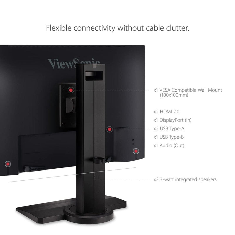VIEWSONIC 60.96 CM (24") FHD FAST IPS 240HZ 0.5MS PREMIUM GAMING MONITOR,BLUR BUSTERS 2.0 CERTIFIED, VESA HDR 400, HEIGHT ADJUSTMENT, TILT, PIVOT, SWIVEL, HDMI,DP, USB A,B &104% SRGB - XG2431 - SWIFT PERIPHERALS1082616