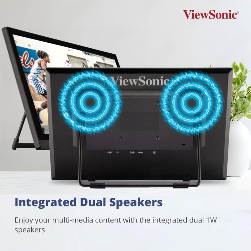 VIEWSONIC TD1630 - 3 40.64 CM(16") TOUCH PORTABLE MONITOR WITH10 - POINT CAPACITIVE TOUCH | ADVANCED ERGONOMIC | 7H HARDNESS SCREEN | EYECARE | INTEGRATED SPEAKERS| VGA| HDMI |USB 2.0 TYPE B - SWIFT PERIPHERALS1089310