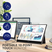ViewSonic TD1655 16” 60Hz FHD USB - C IPS Panel Multi - Touch Portable Monitor with Speakers - SWIFT PERIPHERALSTD1655