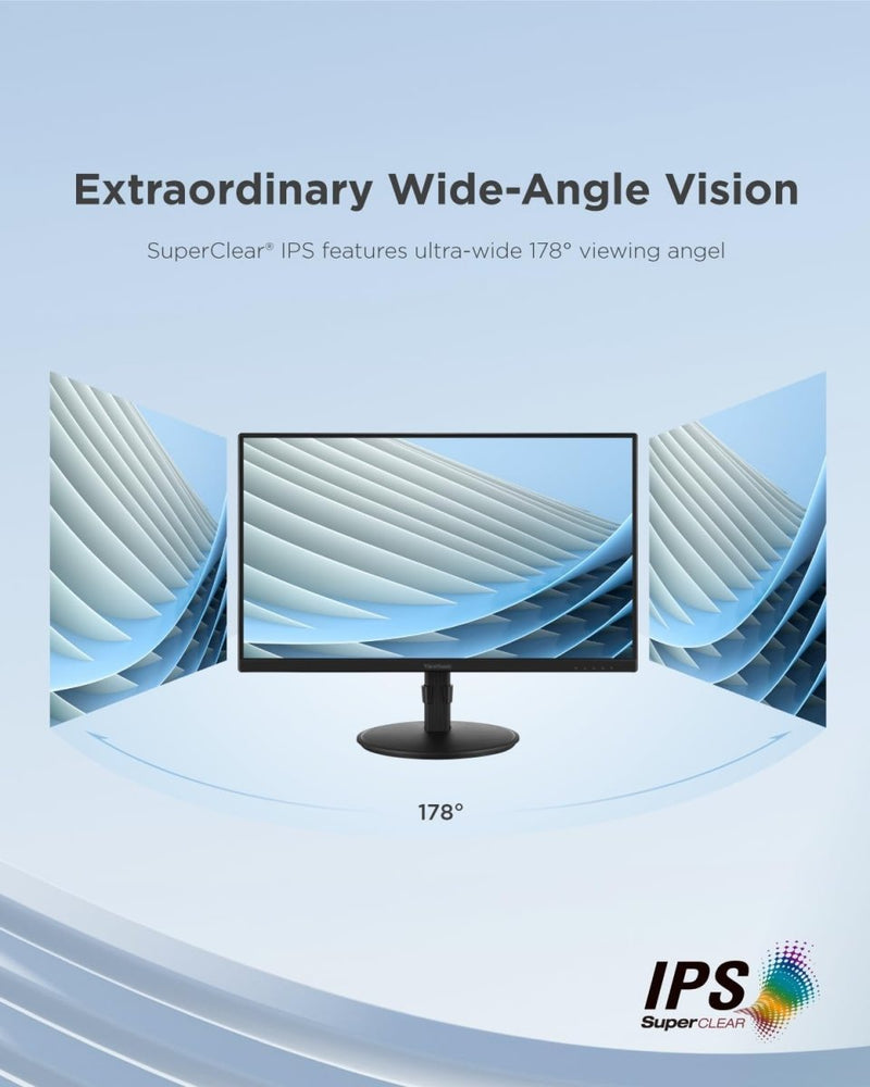 ViewSonic VA2408 - HDJ 24" 100Hz 1080p FHD SuperClear IPS Panel Anti - Glare Monitor - SWIFT PERIPHERALSVA2408-HDJ