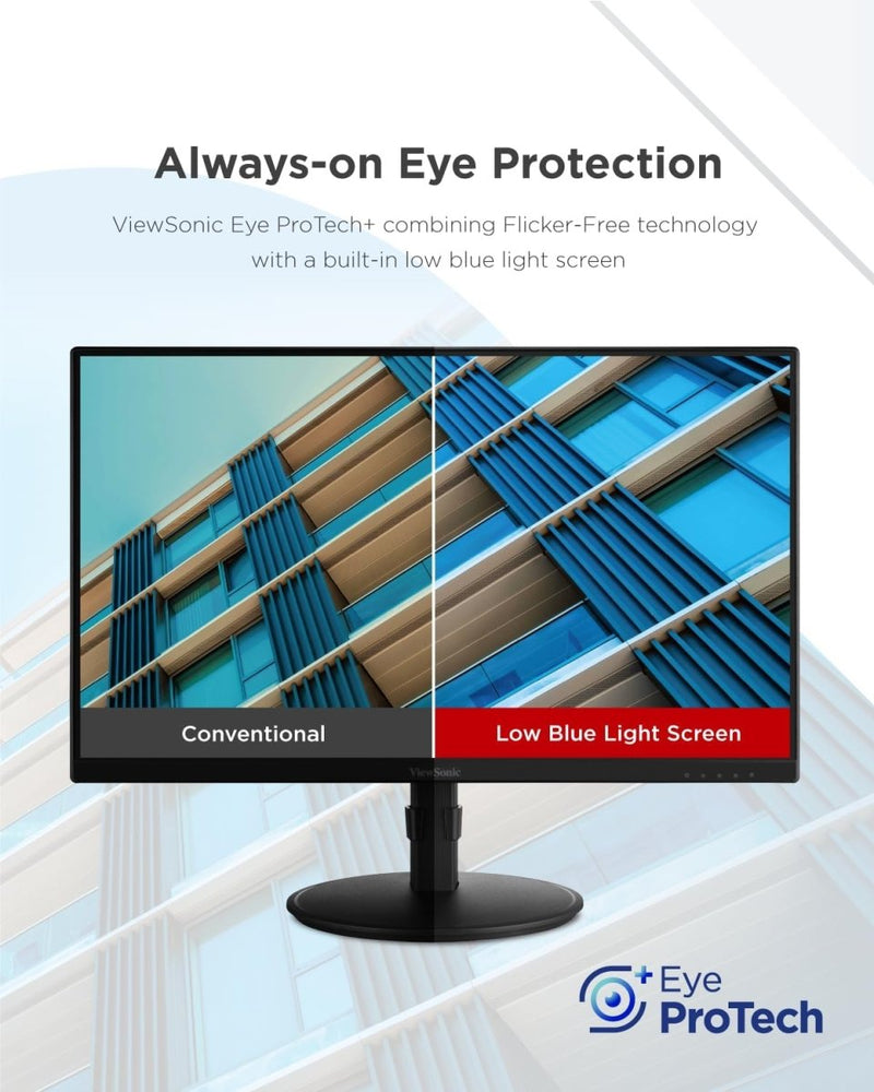 ViewSonic VA2408 - HDJ 24" 100Hz 1080p FHD SuperClear IPS Panel Anti - Glare Monitor - SWIFT PERIPHERALSVA2408-HDJ