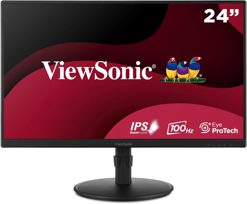 ViewSonic VA2408 - HDJ 24" 100Hz 1080p FHD SuperClear IPS Panel Anti - Glare Monitor - SWIFT PERIPHERALSVA2408-HDJ