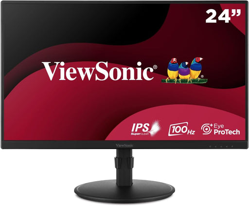 ViewSonic VA2408 - HDJ 24" 100Hz 1080p FHD SuperClear IPS Panel Anti - Glare Monitor - SWIFT PERIPHERALSVA2408-HDJ