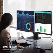 ViewSonic VA3456 - MHDJ 34" Ultra - wide UWQHD 75Hz HDR10 IPS Panel Monitor with Speakers - SWIFT PERIPHERALSVA3456-MHDJ