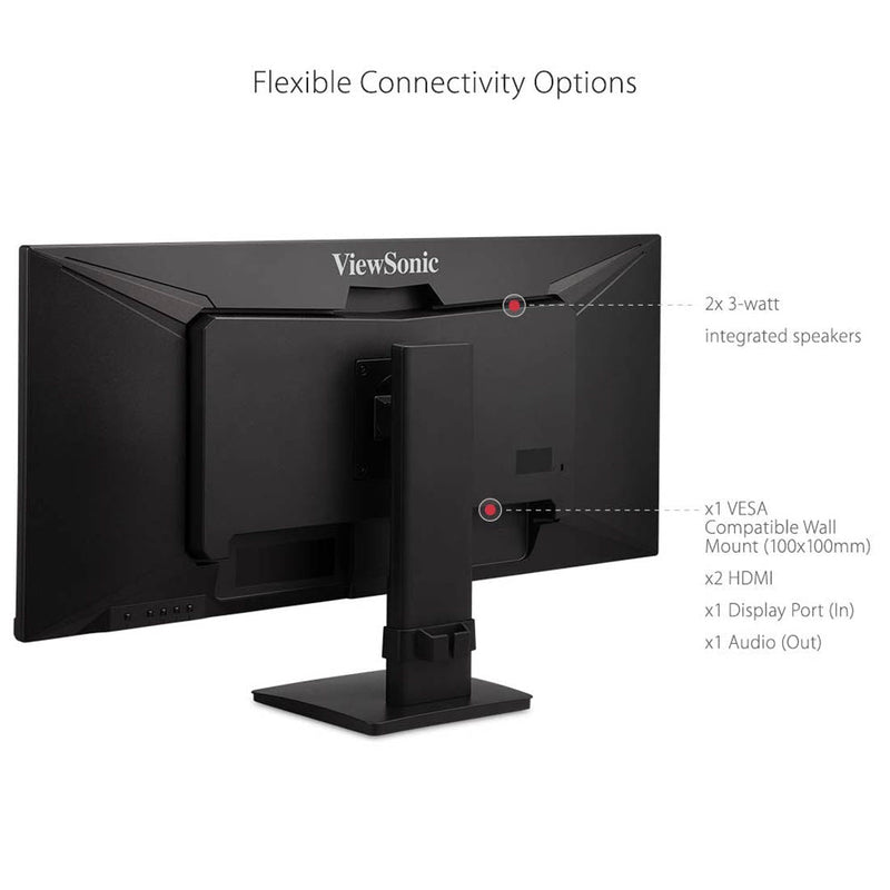 ViewSonic VA3456 - MHDJ 34" Ultra - wide UWQHD 75Hz HDR10 IPS Panel Monitor with Speakers - SWIFT PERIPHERALSVA3456-MHDJ