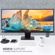ViewSonic VA3456 - MHDJ 34" Ultra - wide UWQHD 75Hz HDR10 IPS Panel Monitor with Speakers - SWIFT PERIPHERALSVA3456-MHDJ