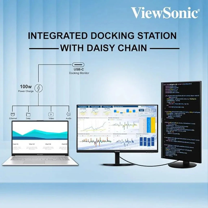 ViewSonic VG2709U‑2K 27″ QHD IPS 100Hz USB‑C Docking Monitor with Speakers - SWIFT PERIPHERALSVG2709U-2K