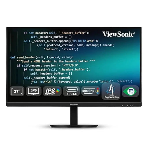 ViewSonic VG2709U‑2K 27″ QHD IPS 100Hz USB‑C Docking Monitor with Speakers - SWIFT PERIPHERALSVG2709U-2K