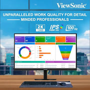 ViewSonic VG2709U‑2K 27″ QHD IPS 100Hz USB‑C Docking Monitor with Speakers - SWIFT PERIPHERALSVG2709U-2K