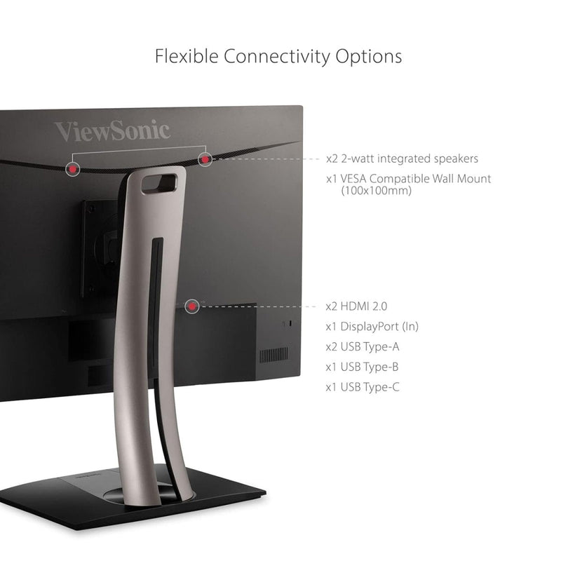ViewSonic VP2756 - 4K 27" 4K UHD 60Hz IPS Panel USB Type - C Monitor with Speakers - SWIFT PERIPHERALSVP2756-4K