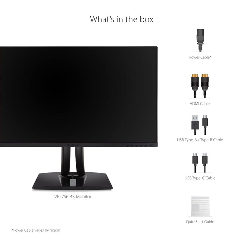 ViewSonic VP2756 - 4K 27" 4K UHD 60Hz IPS Panel USB Type - C Monitor with Speakers - SWIFT PERIPHERALSVP2756-4K