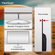 ViewSonic VX2476 - SH 24" 75Hz 1920x1080 FHD IPS Frameless Panel sRGB Monitor - SWIFT PERIPHERALSVX2476-SH