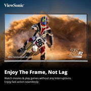 ViewSonic VX2476 - SH 24" 75Hz 1920x1080 FHD IPS Frameless Panel sRGB Monitor - SWIFT PERIPHERALSVX2476-SH