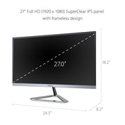 VIEWSONIC VX2776 - SMHD - 3 68.5 CM (27") FHD IPS MONITOR 100HZ, 100% SRGB, 2WXSPEAKER, VIEWMODE (GAME, MOVIE, WEB, TEXT) ULTRA SLIM, METALLIC TRIANGLE STAND, EYE CARE,1X HDMI, 1XDP,1 XVGA - SWIFT PERIPHERALS1092600