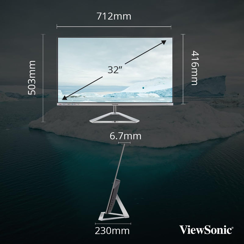 ViewSonic VX3276 - MHD - 3 32” 75Hz HDR10 1080p FHD sRGB IPS Panel Monitor - SWIFT PERIPHERALSVX3276-MHD-3