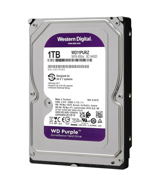 WESTERN DIGITAL 1TB SURVEILLANCE INTERNAL SATA HARD DRIVE WESTERN DIGITAL 10PURZ - SWIFT PERIPHERALS102244