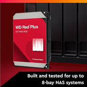WESTERN DIGITAL 4TB RED PLUS NAS INTERNAL HARD DRIVE HDD WD40EFPX - SWIFT PERIPHERALS1090191