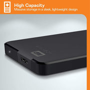 WESTERN DIGITAL 5TB ELEMENTS PORTABLE HARD DISK DRIVE WDBHDW0050BBK - EB - SWIFT PERIPHERALS1088981