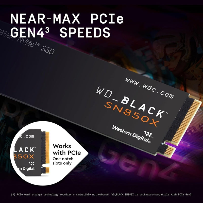 WESTERN DIGITAL BLACK 1TB NVME M.2 SN850X SSD - SWIFT PERIPHERALS103527