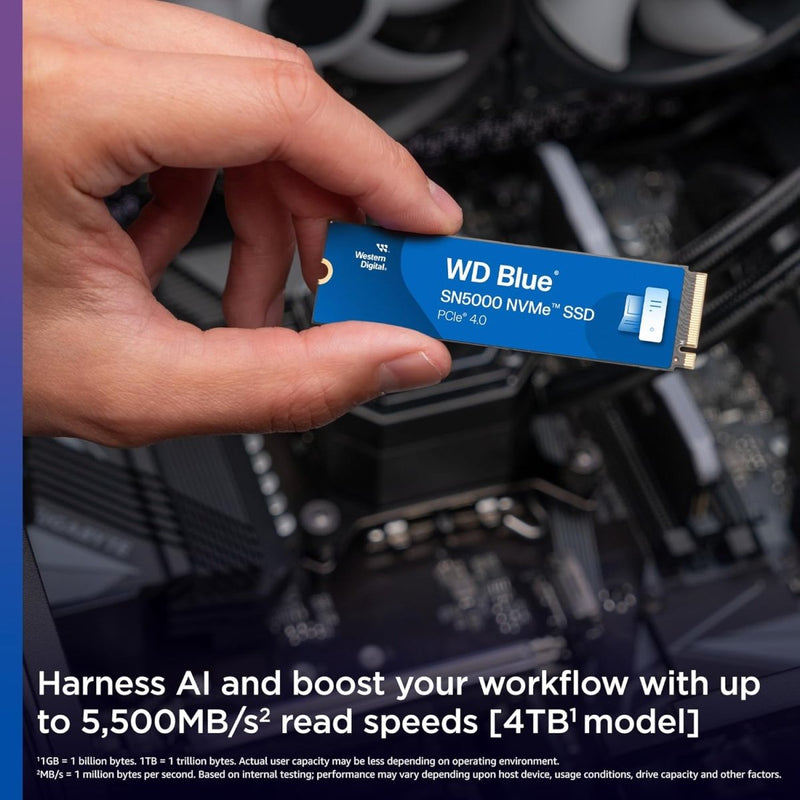 WESTERN DIGITAL BLUE SN5000 NVME 1TB, UPTO 5150MB/S R, 4900MB/S W, 5Y WARRANTY - SWIFT PERIPHERALS1092562