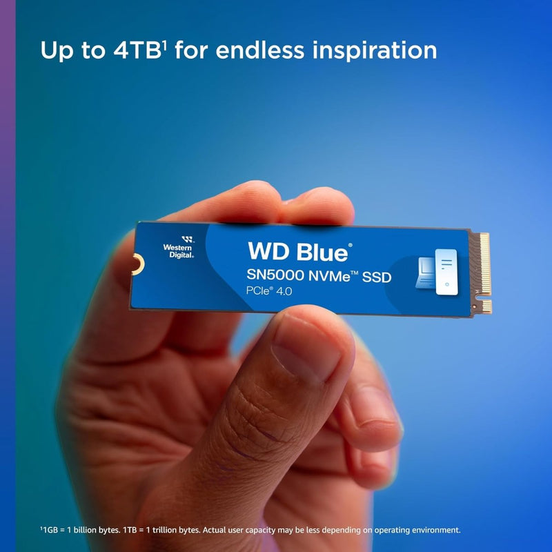 WESTERN DIGITAL BLUE SN5000 NVME 1TB, UPTO 5150MB/S R, 4900MB/S W, 5Y WARRANTY - SWIFT PERIPHERALS1092562
