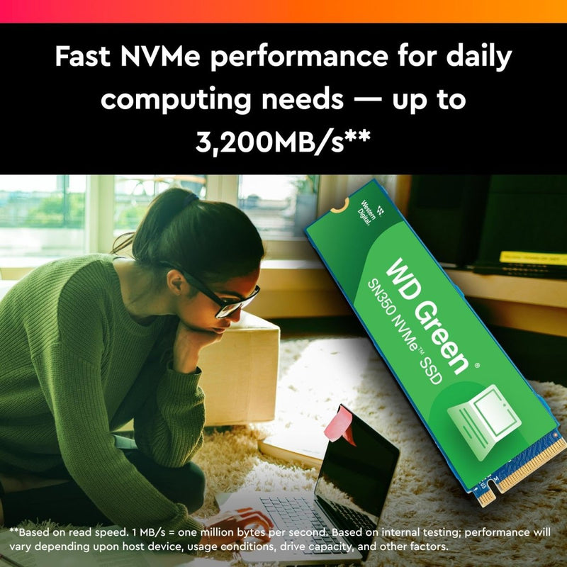 WESTERN DIGITAL GREEN SN350 NVME 250GB - WDS250G2G0C - SWIFT PERIPHERALS1086198