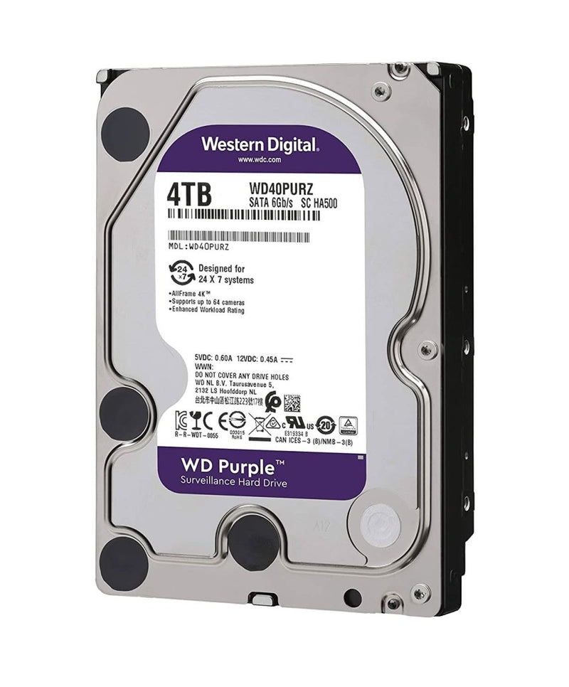 WESTERN DIGITAL SURVEILLANCE 4TB INTERNAL SATA HARD DRIVE WD43PURZ - SWIFT PERIPHERALS102274