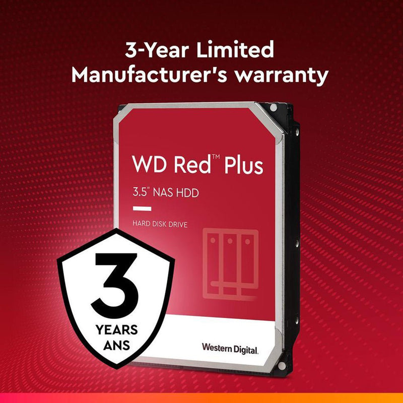Western Digital WD Red Plus 4TB 3.5" SATA 6Gb/s 5400RPM NAS Internal Hard Disk Drive - SWIFT PERIPHERALSWD40EFPX