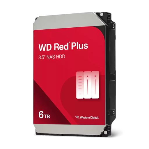 Western Digital WD Red Plus 6TB 3.5" SATA 5400 RPM NAS Internal Hard Disk Drive - SWIFT PERIPHERALSWD60EFPX