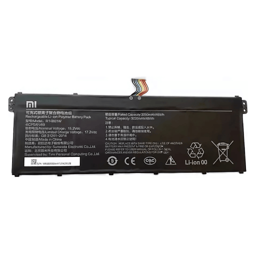 XiaoMi R14B01W Original OEM 3220mAh 15.2V 48Wh 4 Cell Laptop Battery - SWIFT PERIPHERALSR14B01W-OEM