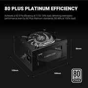 XPG CYBERCORE 1000W 80 PLUS PLATINUM FULLY MODULAR SMPS - SWIFT PERIPHERALS1083120