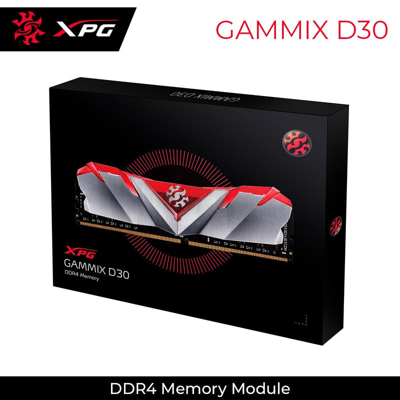 XPG GAMMIX D30 16GB 3200MHz DDR4 UDIMM Desktop Gaming Memory - SWIFT PERIPHERALSAX4U320016G16A-SR30