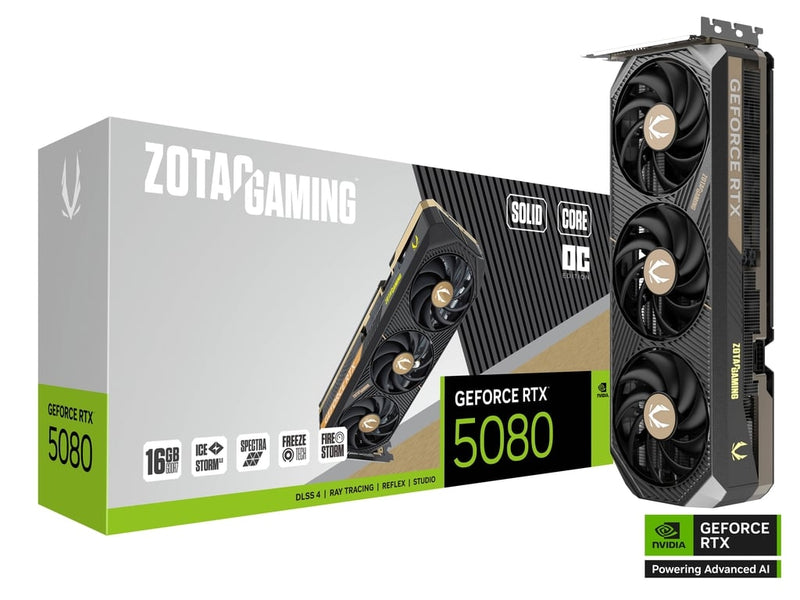 ZOTAC GAMING GeForce 16GB RTX 5080 SOLID CORE OC - SWIFT PERIPHERALS1093139
