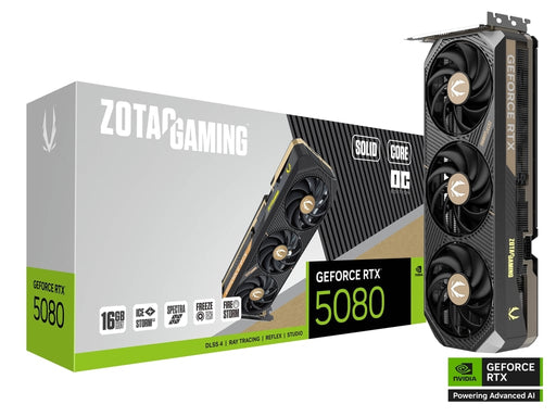 ZOTAC GAMING GeForce 16GB RTX 5080 SOLID CORE OC - SWIFT PERIPHERALS1093139