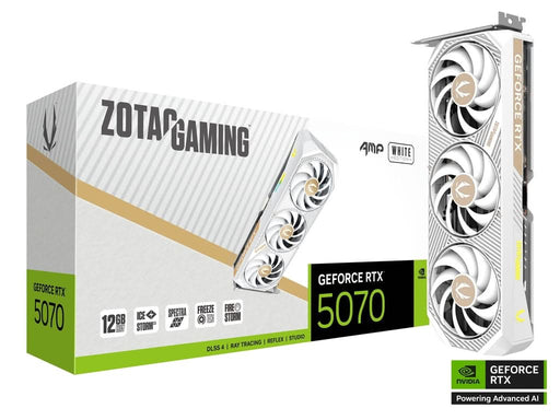 ZOTAC GAMING GEFORCE RTX 5070 AMP WHITE EDITION - SWIFT PERIPHERALS1093488