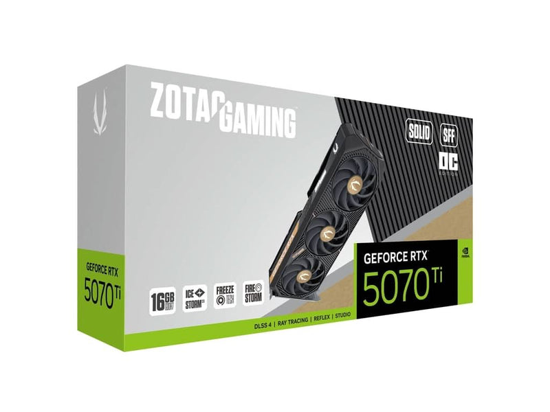ZOTAC GAMING GEFORCE RTX 5070 TI SOLID SFF OC 16GB GDDR7 - SWIFT PERIPHERALS1093140