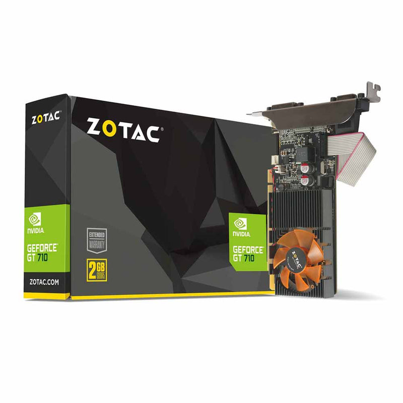 Zotac GeForce GT710 DDR3 2GB 64 - Bit Graphics Card with Single Fan and Heatsink - SWIFT PERIPHERALSZT-71310-10L-710-2GB